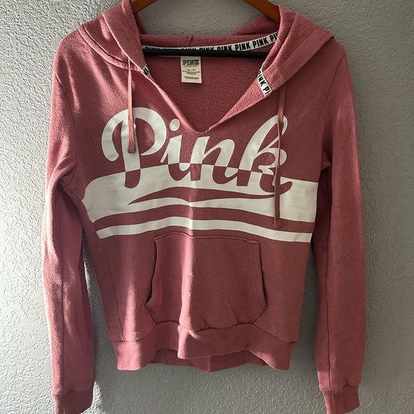Victoria’s Secret PINK V Neck Sweater Hoodie - Picture 1 of 8